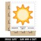 Sun Outline Waterproof Vinyl Phone Tablet Laptop Water Bottle Sticker Set - 5 Pack
